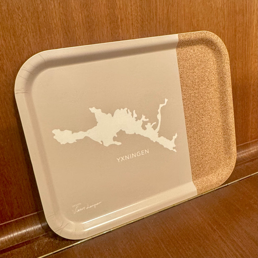 YXNINGEN Korkbricka Beige Stor