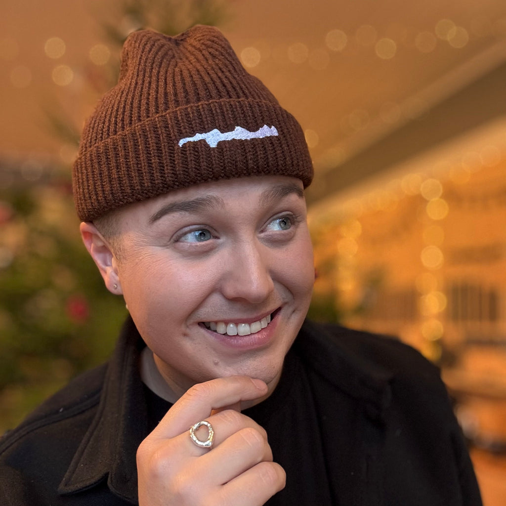 VALDEMARSVIKEN Mössa Beanie Brun